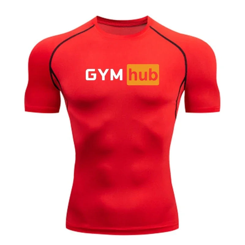 Camiseta de Compresión Deportiva para Hombre, Estampada, de Secado Rápido, Ajustada, para Entrenamiento, Fitness, Ejercicio al Aire Libre, Elástica