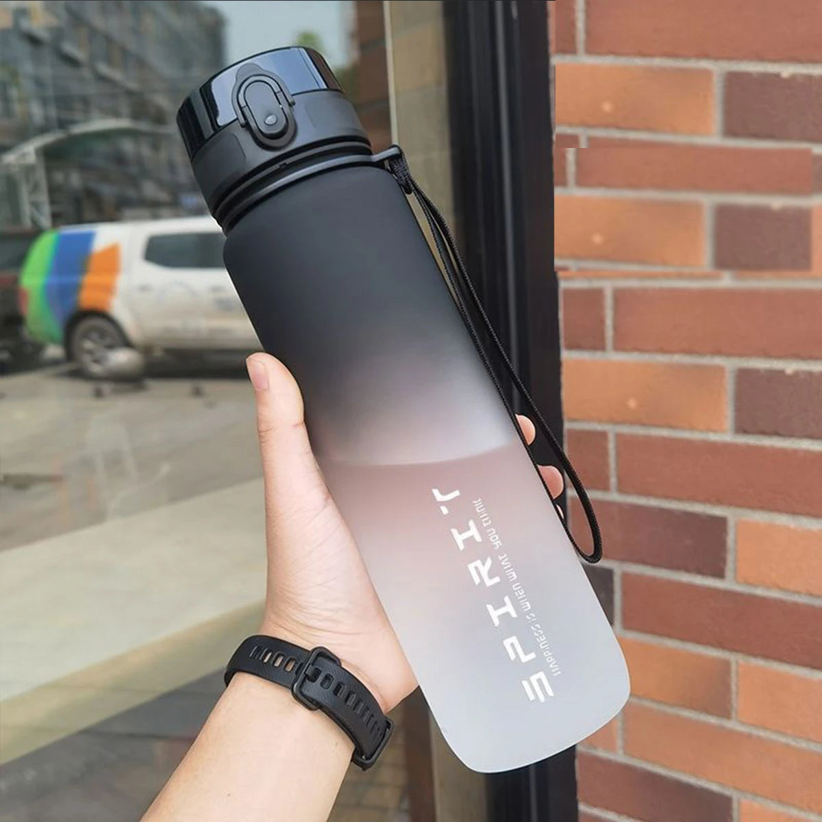 Botella de agua degradada: capacidad de 1000 ml/600 ml/750 ml, gimnasio para acampar al aire libre, regalo de vacaciones adecuado para cumpleaños