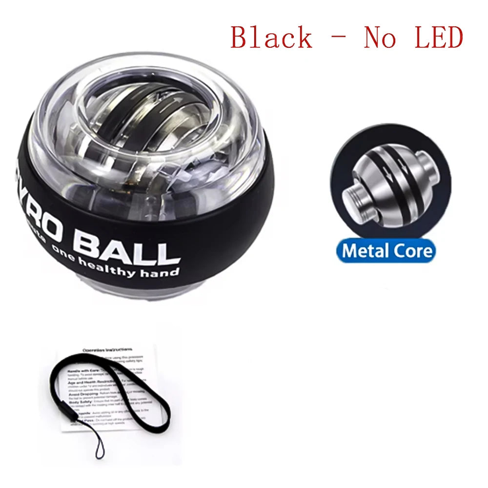 Bola giroscópica autostartable, ejercitador de muñeca y antebrazo, entrenador de fuerza muscular para brazos y manos, Gyroball para gimnasio en casa