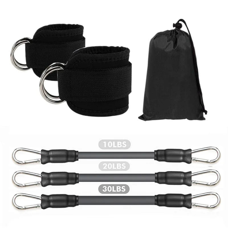 Correas de Tobillo y Bandas de Resistencia — Kit de Entrenamiento