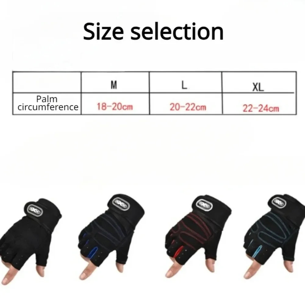 Guantes Deportivos Sin Dedos — Soporte de Muñeca, Unisex