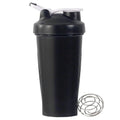 Coctelera de proteínas portátil, botella de Fitness de 600ml con bola batidora de alambre para entusiastas del Fitness, atletas, perfecta para gimnasio al aire libre, 1 ud.