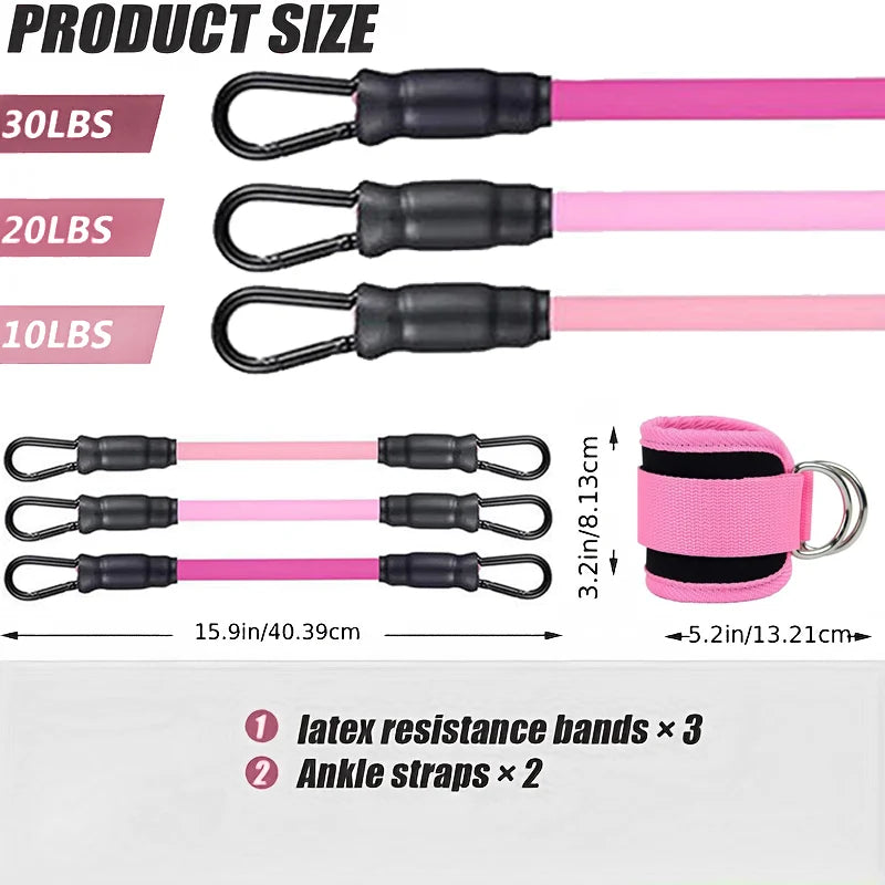 Correas de Tobillo y Bandas de Resistencia — Kit de Entrenamiento