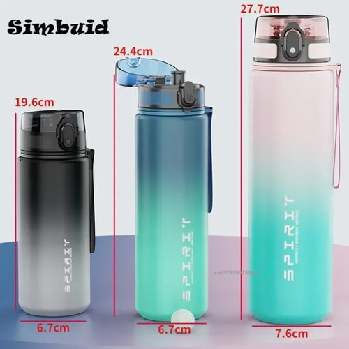 Botella de Agua Deportiva — 500ml / 650ml / 1000ml, A Prueba de Fugas