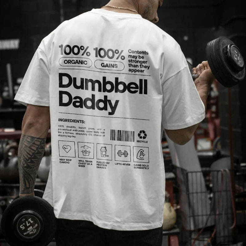 Camiseta Gym 2025, camiseta de entrenamiento de gimnasia para hombres y mujeres, camiseta con mancuernas, camiseta de gimnasio fresca, top de moda cómodo de algodón