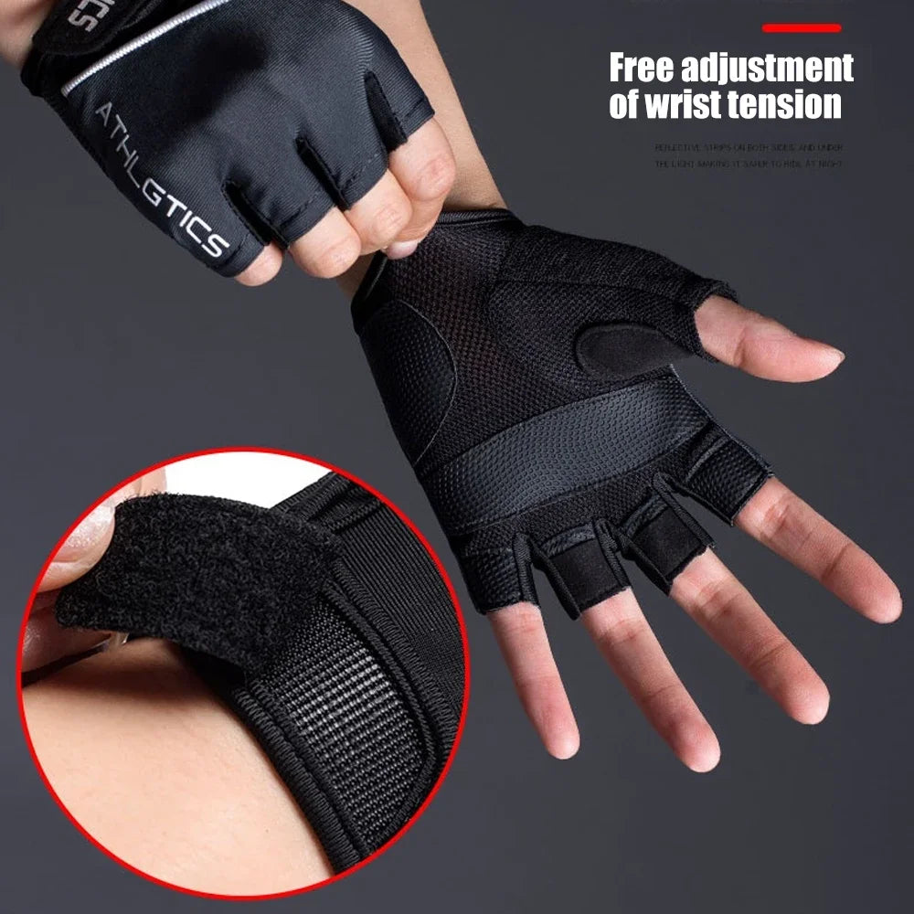 Guantes de gimnasio para hombres y mujeres, muñequera de Fitness para levantamiento de pesas, entrenamiento de culturismo, ejercicio deportivo, guante de ciclismo a prueba de golpes