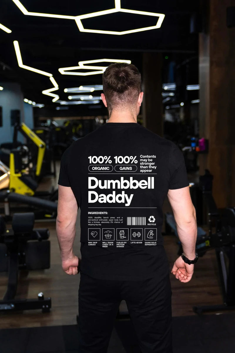 Camiseta Gym 2025, camiseta de entrenamiento de gimnasia para hombres y mujeres, camiseta con mancuernas, camiseta de gimnasio fresca, top de moda cómodo de algodón