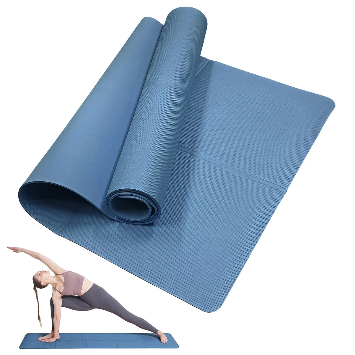 Estera de Yoga EVA 4MM — Antideslizante, 173x61cm
