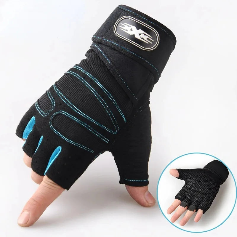 Guantes Deportivos Sin Dedos — Soporte de Muñeca, Unisex