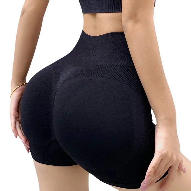 Pantalones Cortos Deportivos para Mujer — Cintura Alta, Push Up