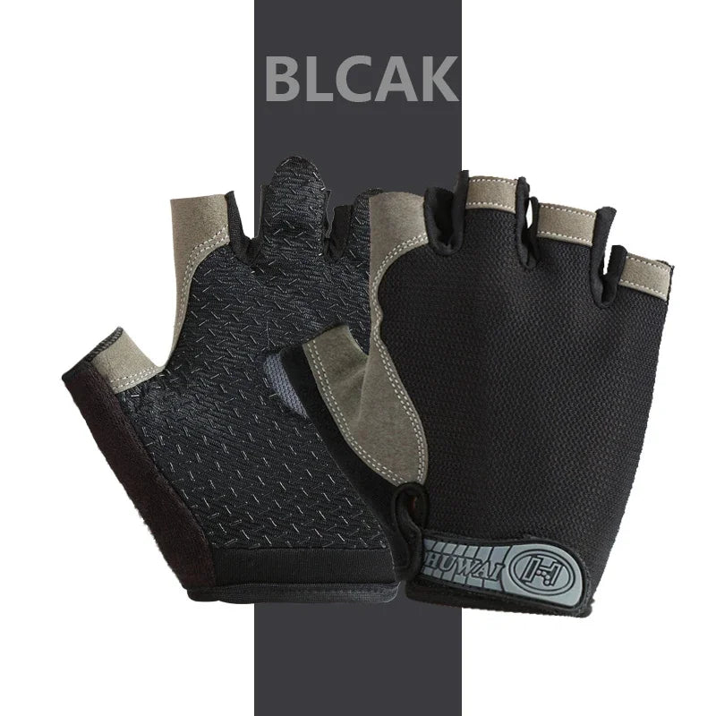 Guantes Deportivos Sin Dedos — Soporte de Muñeca, Unisex