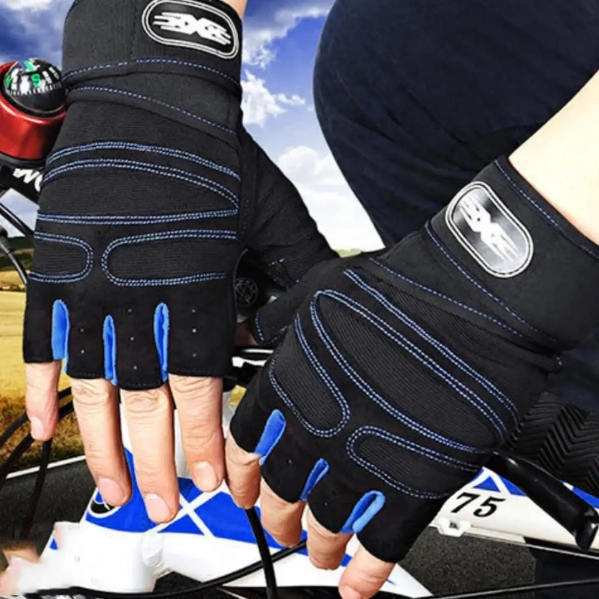 Guantes de Gimnasio con Soporte de Muñeca — Levantamiento de Pesas
