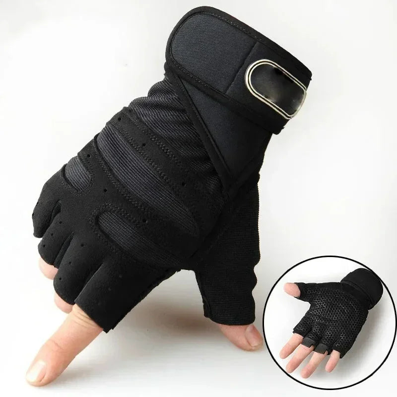 Guantes Deportivos Sin Dedos — Soporte de Muñeca, Unisex