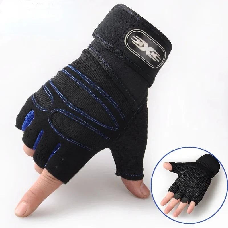 Guantes Deportivos Sin Dedos — Soporte de Muñeca, Unisex