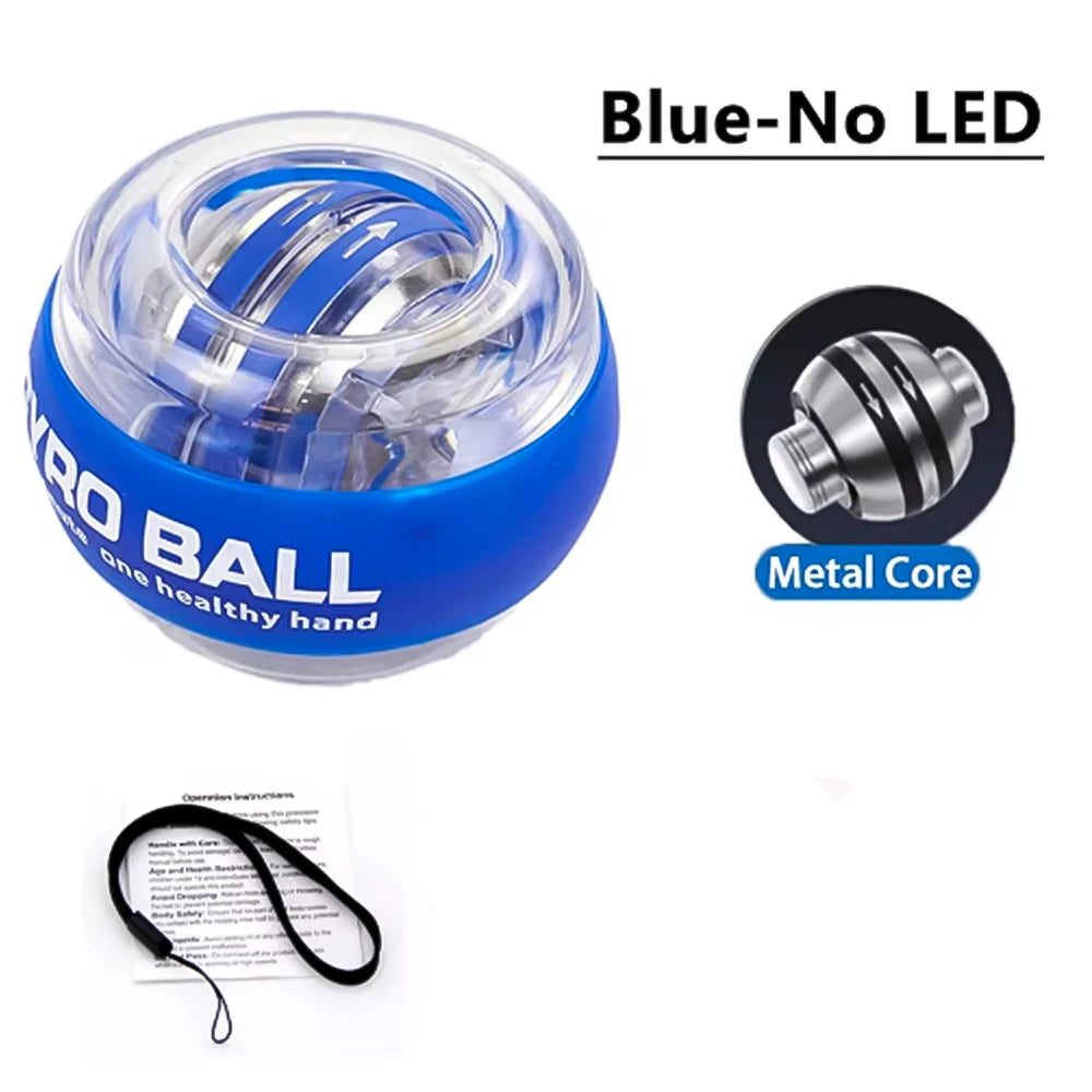 Bola giroscópica autostartable, ejercitador de muñeca y antebrazo, entrenador de fuerza muscular para brazos y manos, Gyroball para gimnasio en casa